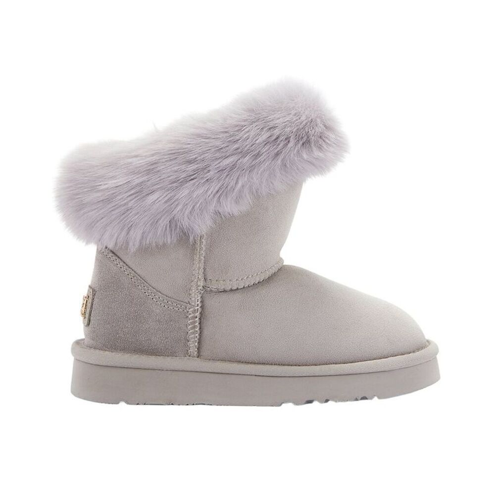 Australia Luxe Collective Kids Foxy Short Sheepskin Boot, Grey
